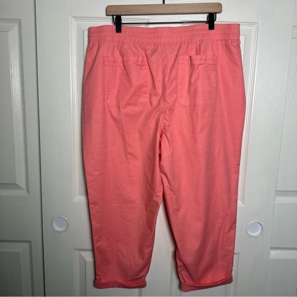 Petite Talbots Pink Capris with Elastic Waist and Cuffed Hem xL Petite - Picture 3 of 12